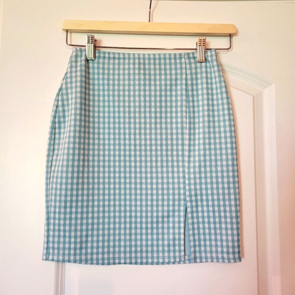 Rue 21 Blue Gingham Women's Skirt Size Small